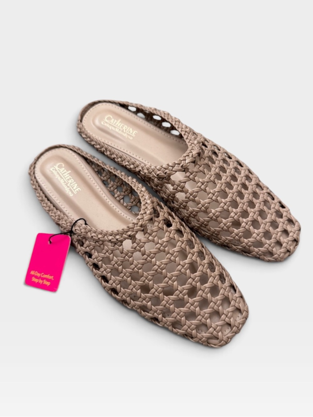 Catherine Malandrino Woven Mules Size 8